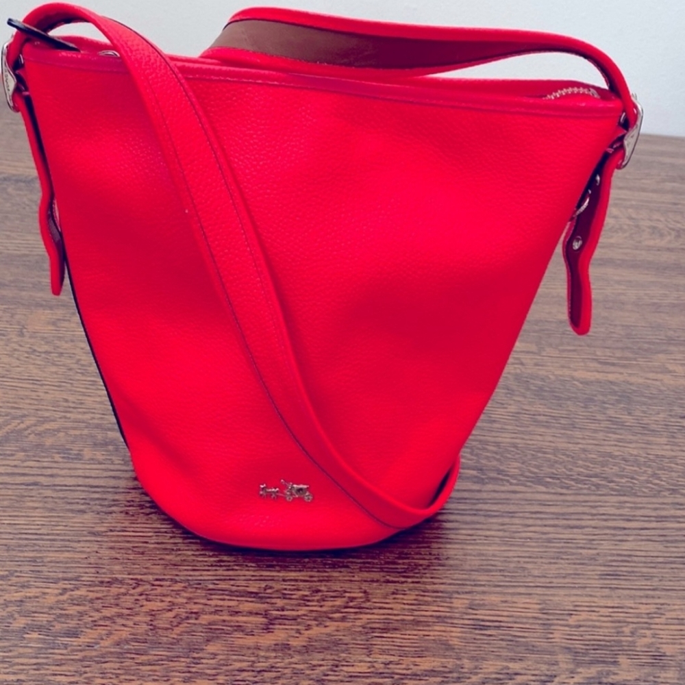 Neon Pink Coach Crossbody Bag